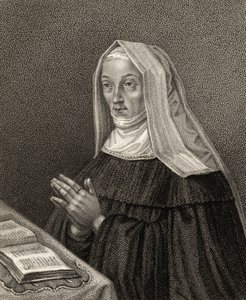 Margaret, Condesa de Richmond y Derby, grabado por Gerimia, de 